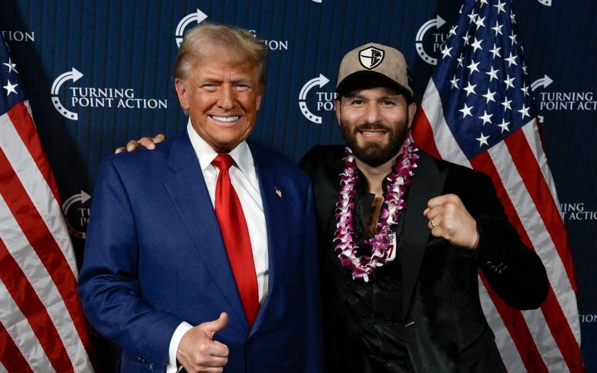 Jorge Masvidal (right) talks about his relationship with Donald Trump (left). [Image courtesy: @gamebredfighter on Instagram]