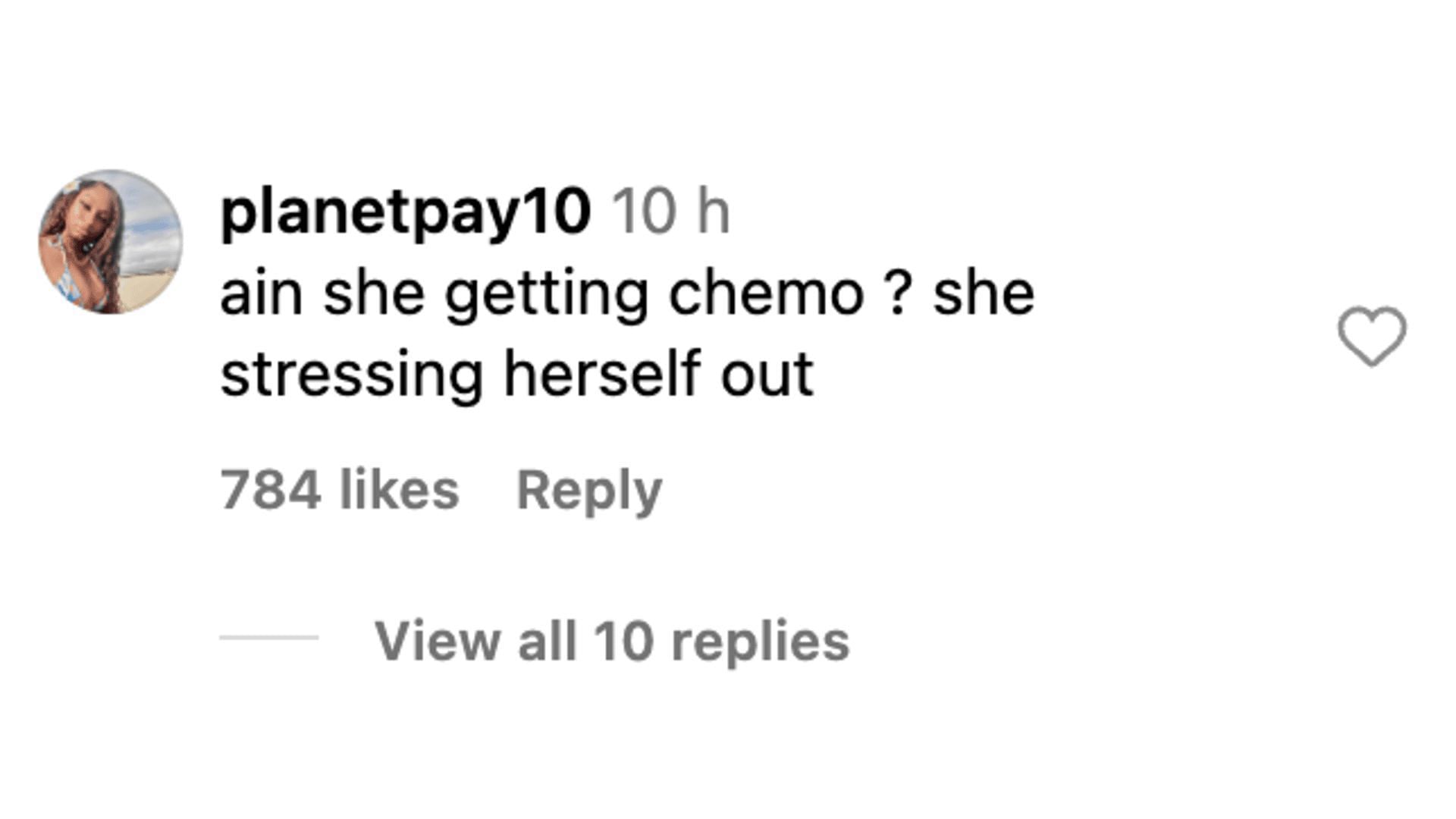 X users comment on seeing the rapper vaping as many recall her recent cancer diagnosis. (Image via Instagram)