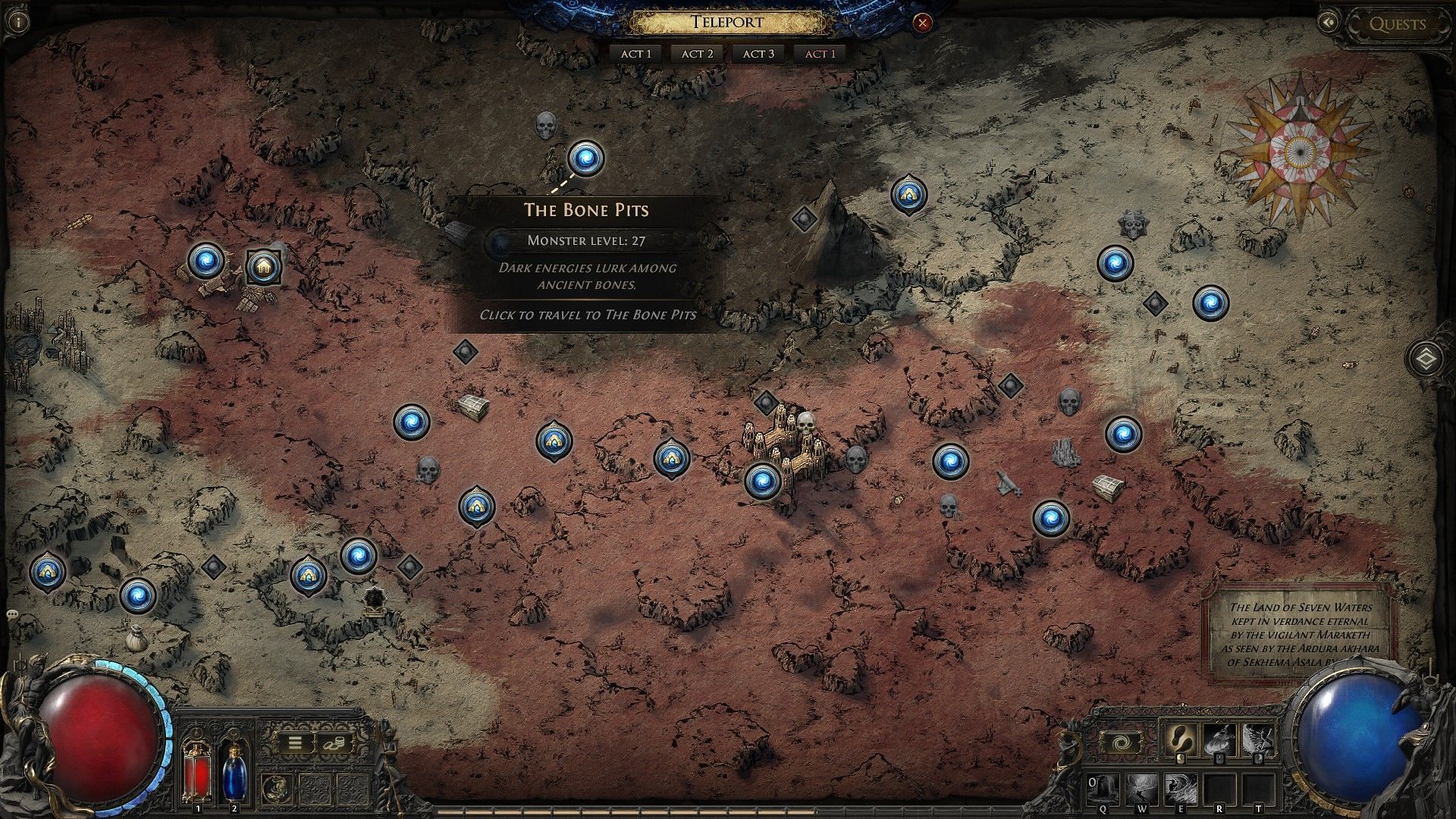 The Bone Pits in Act 2 of Path of Exile 2 (Image via GGG)