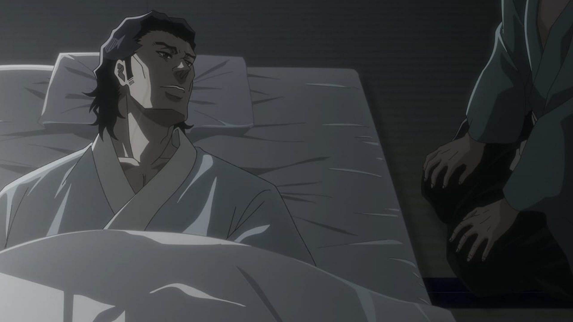 Shunsui's brother on his deathbed (Image via Pierrot Films)