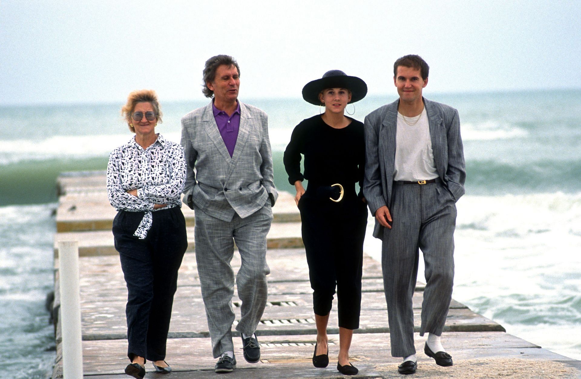 Monica Seles with her parents and brother Zoltan - Source: Getty