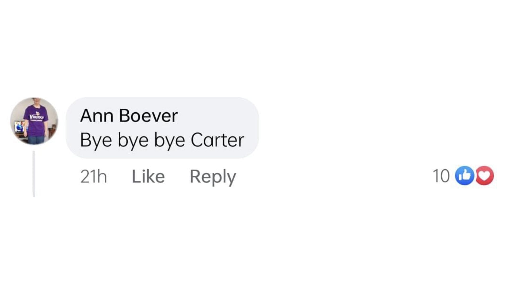 Screenshot of comment (Image via Facebook / The Bold and the Beautiful News &amp; Spoilers)