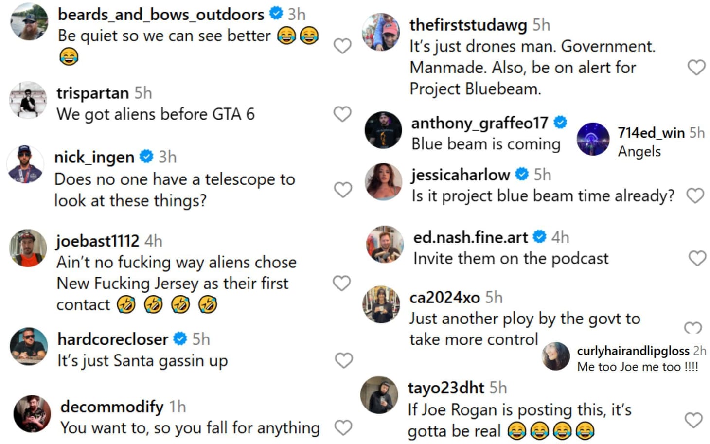 Joe Rogan 'wants to believe' in reshared video of alleged UFO sighting ...