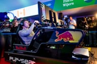 Max Verstappen in a racing simulator - Source: Getty