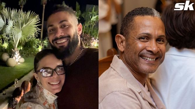 In Photos: Fernando Tatis Jr.'s mother Maria radiates vintage charm in square neck cocktail swing dress for 27th anniversary with MLB record holder