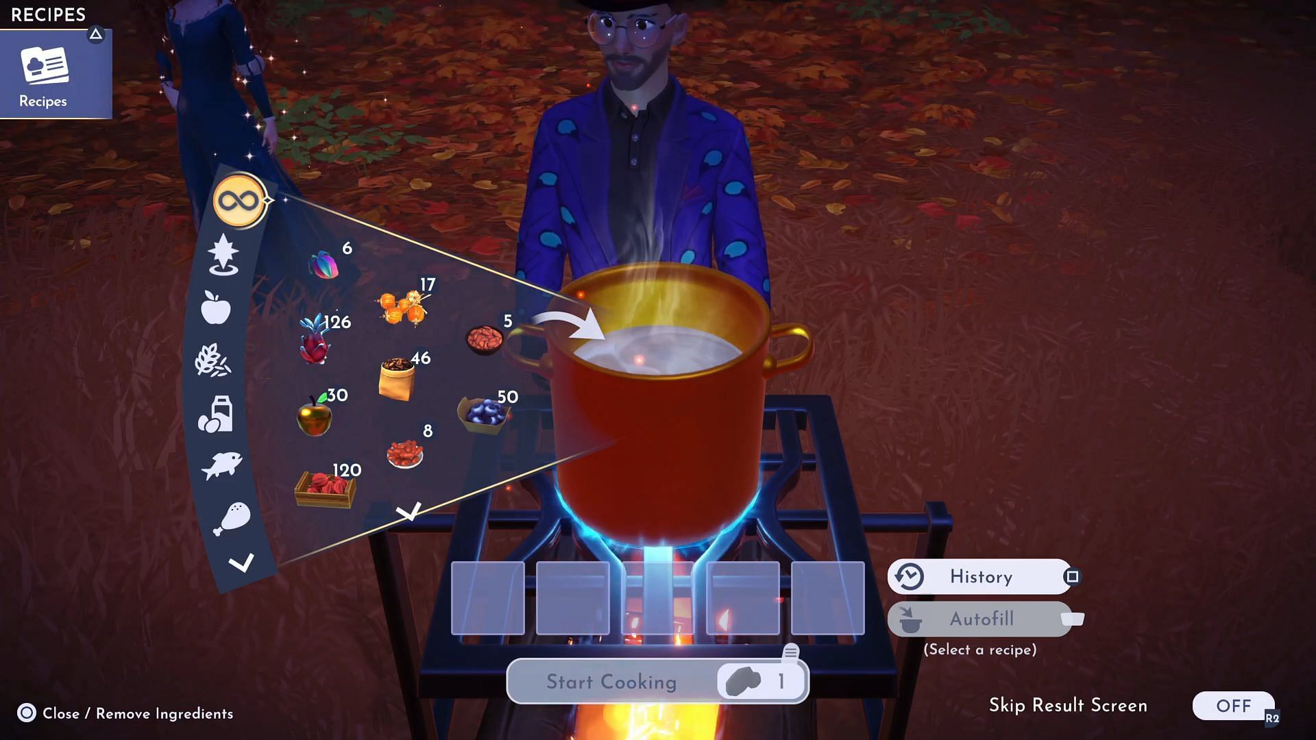 Cook the recipe at the cooking station (Image via Gameloft || YouTube/@Greymane Gaming)