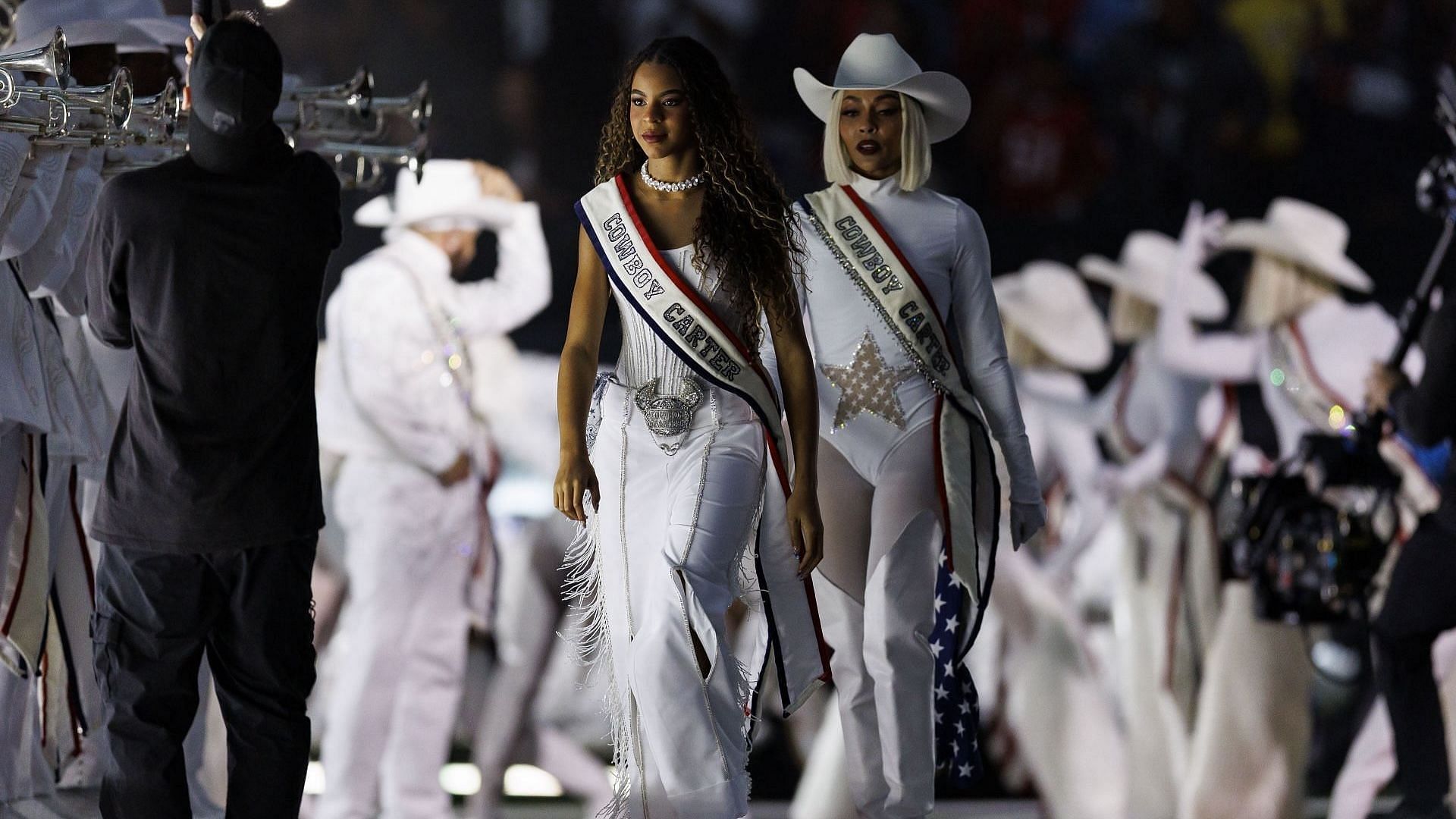 Blue Ivy at the NFL Christmas Day Halftime Show during Baltimore Ravens vs Houston Texans, at NRG Stadium on December 25, 2024. (Image via Getty/Brooke Sutton)