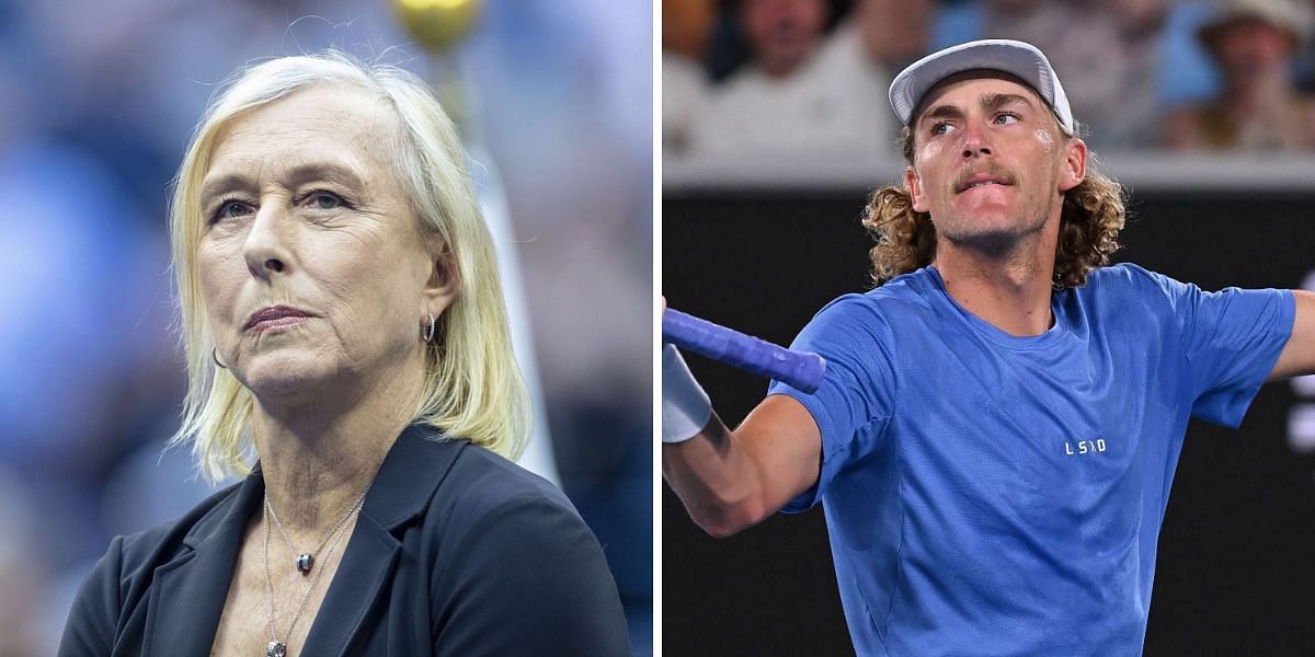 Martina Navratilova [L] and Max Purcell [R] (Source: Getty Images)