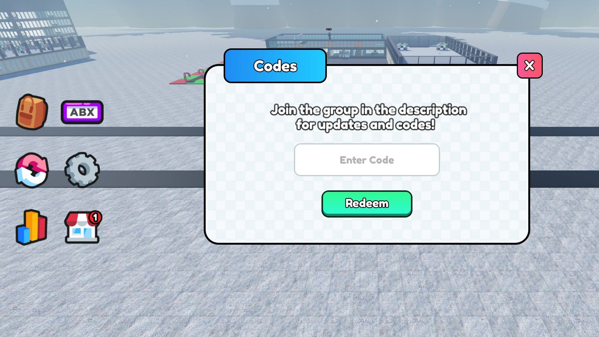 Redeem codes in Dropper Incremental Tycoon (Image via Roblox)