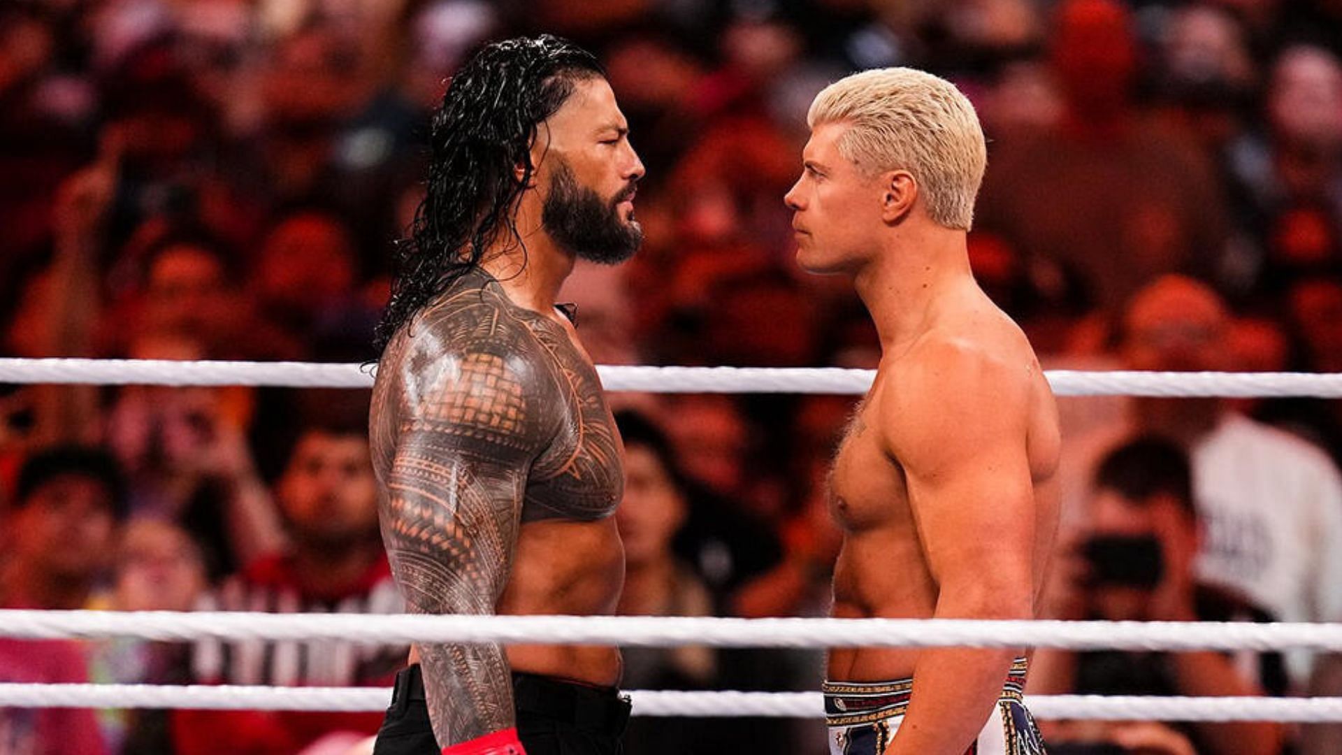 Roman Reigns and Cody Rhodes at WrestleMania 39! [Image credit: WWE.com]