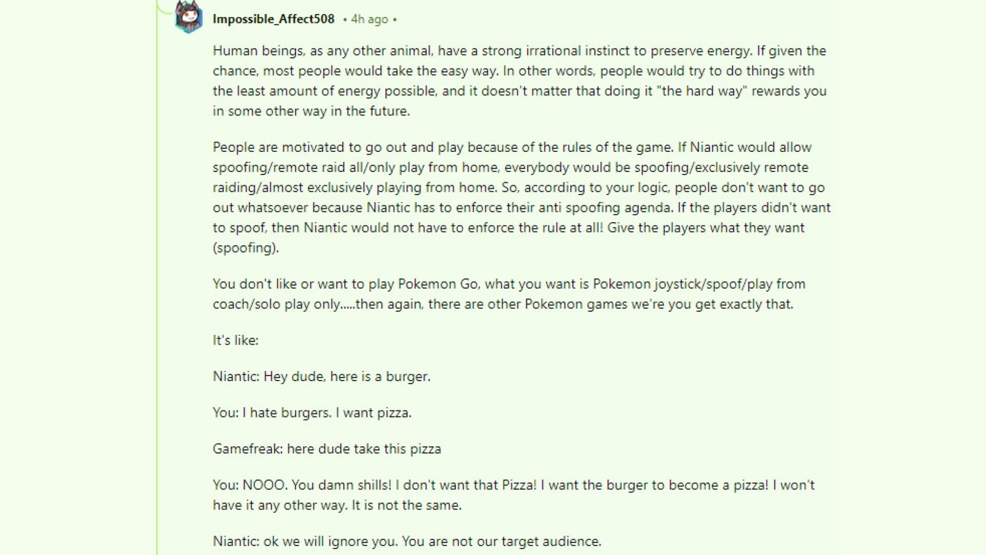 Players bring up​ fascinating points regarding the ⁤game's current situation (image via​ Reddit)