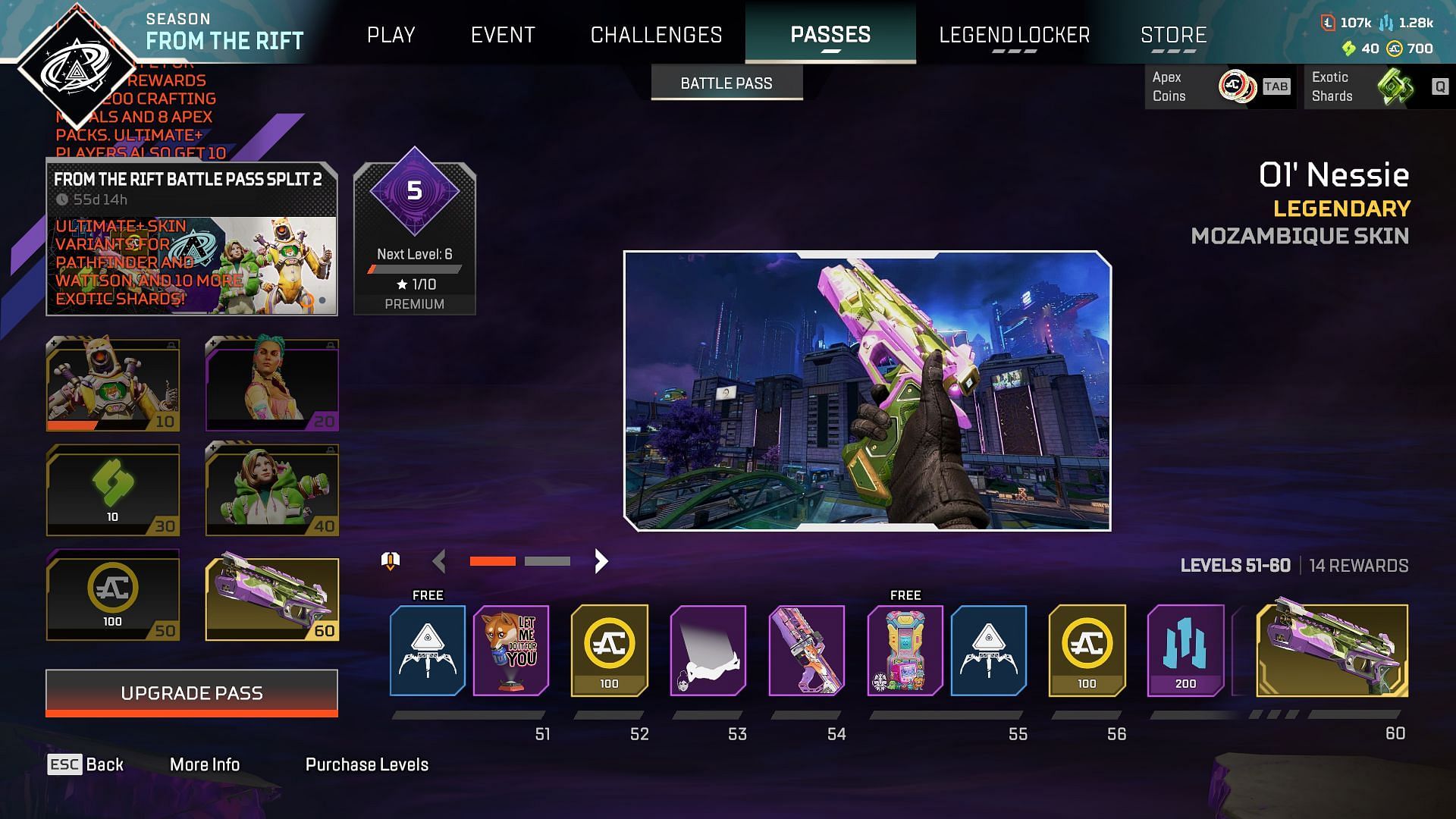 Apex Legends Season 23 Split 2 Battle Pass Levels 51-60 (Image via EA)