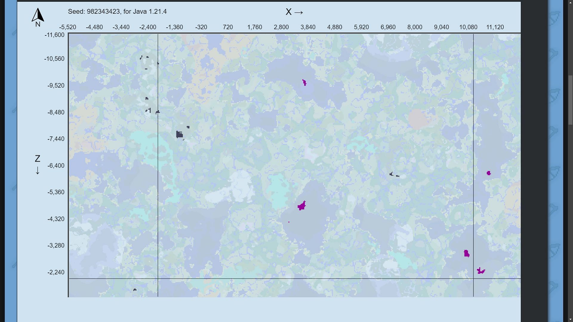 Pale Garden biome itself is quite rare and small in a Minecraft world (Image via Chunkbase)