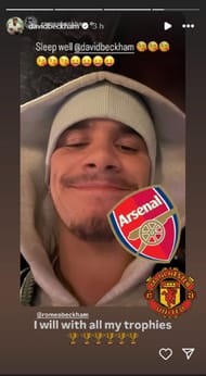 David Beckham cheekily responds to his son's comments