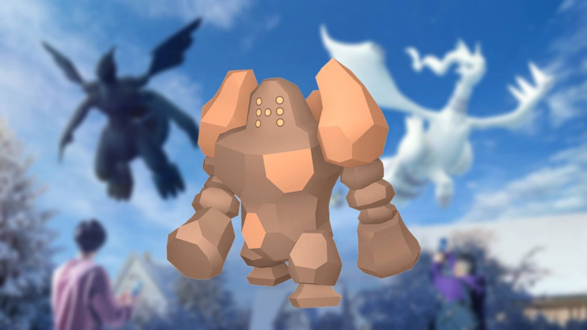 Regirock&#039;s darker body makes its design look much more realistic as a golem found in sandy deserts (Image via Niantic)