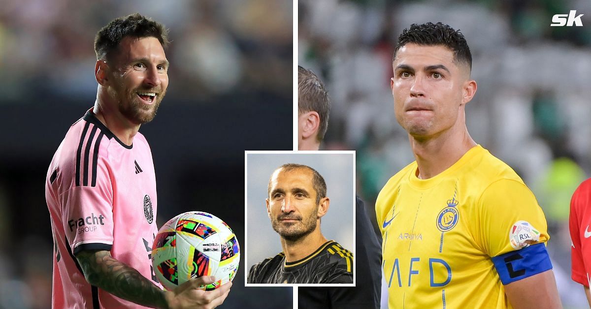 L to R: Lionel Messi, Giorgio Chiellini and Cristiano Ronaldo (All images sourced from Getty)