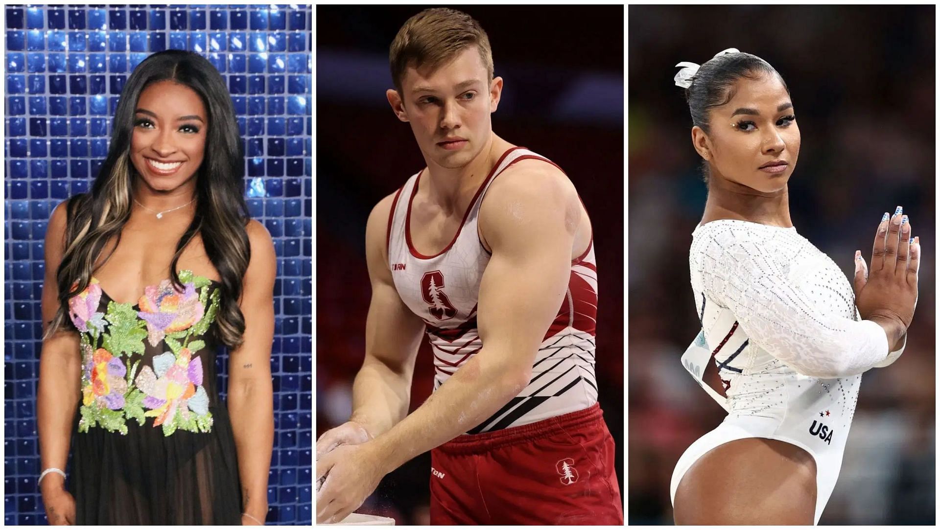 Simone Biles, Ian Gunther and Jordan Chiles