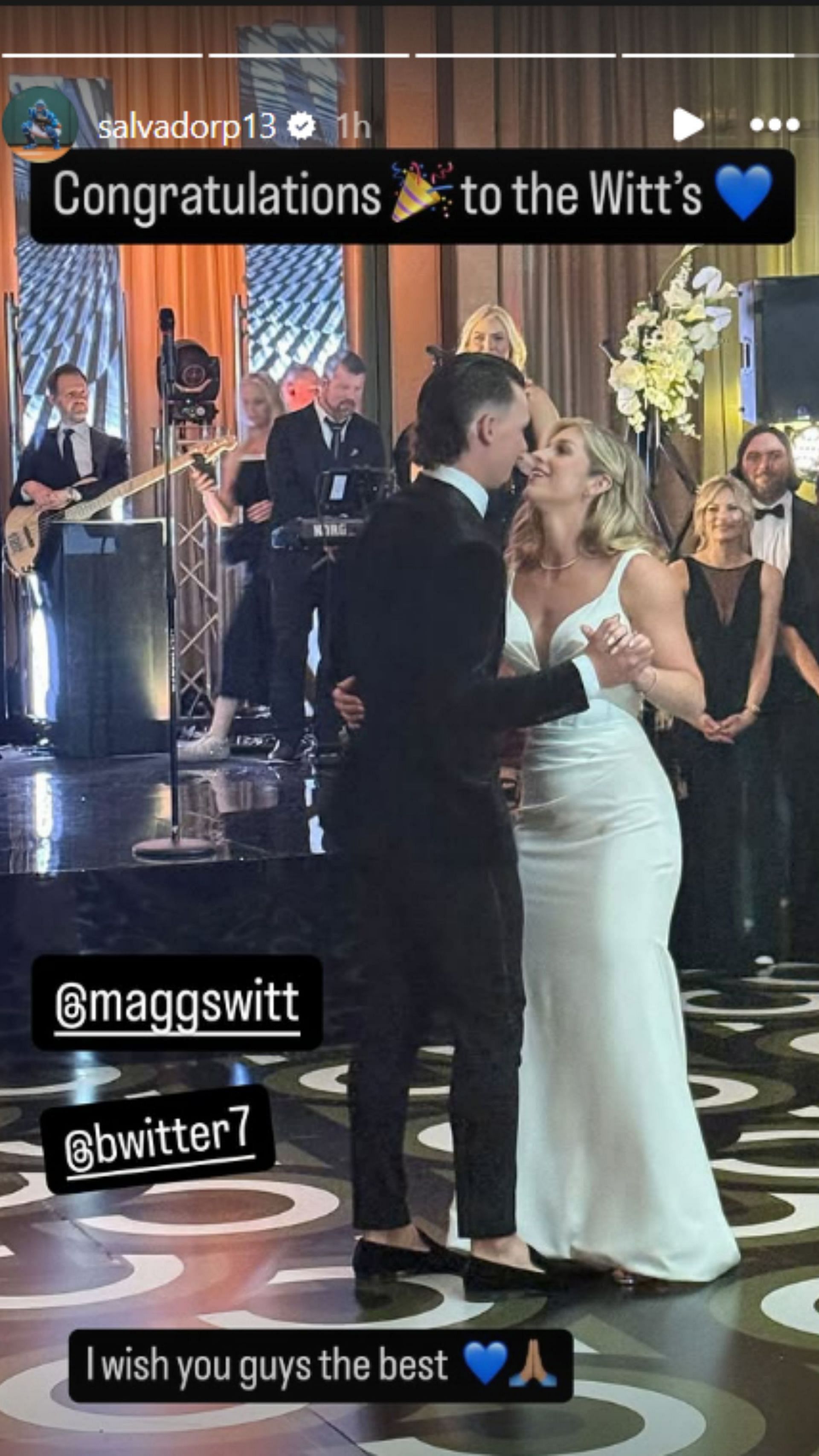 Salvador Perez congratulated Bobby Witt Jr. on his wedding. (Credits: IG/Salvador Perez)