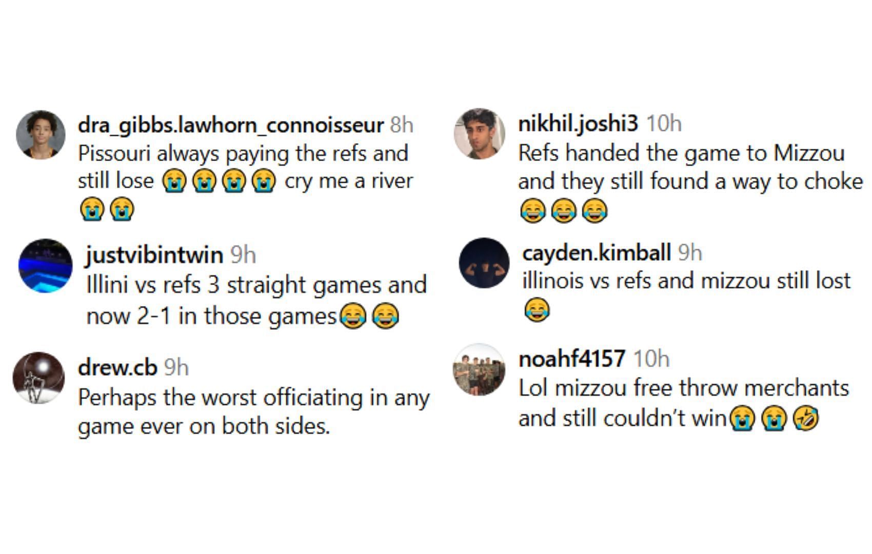 Fans comment on Missouri&#039;s loss to Illinois in the annual Braggin&#039; Rights game