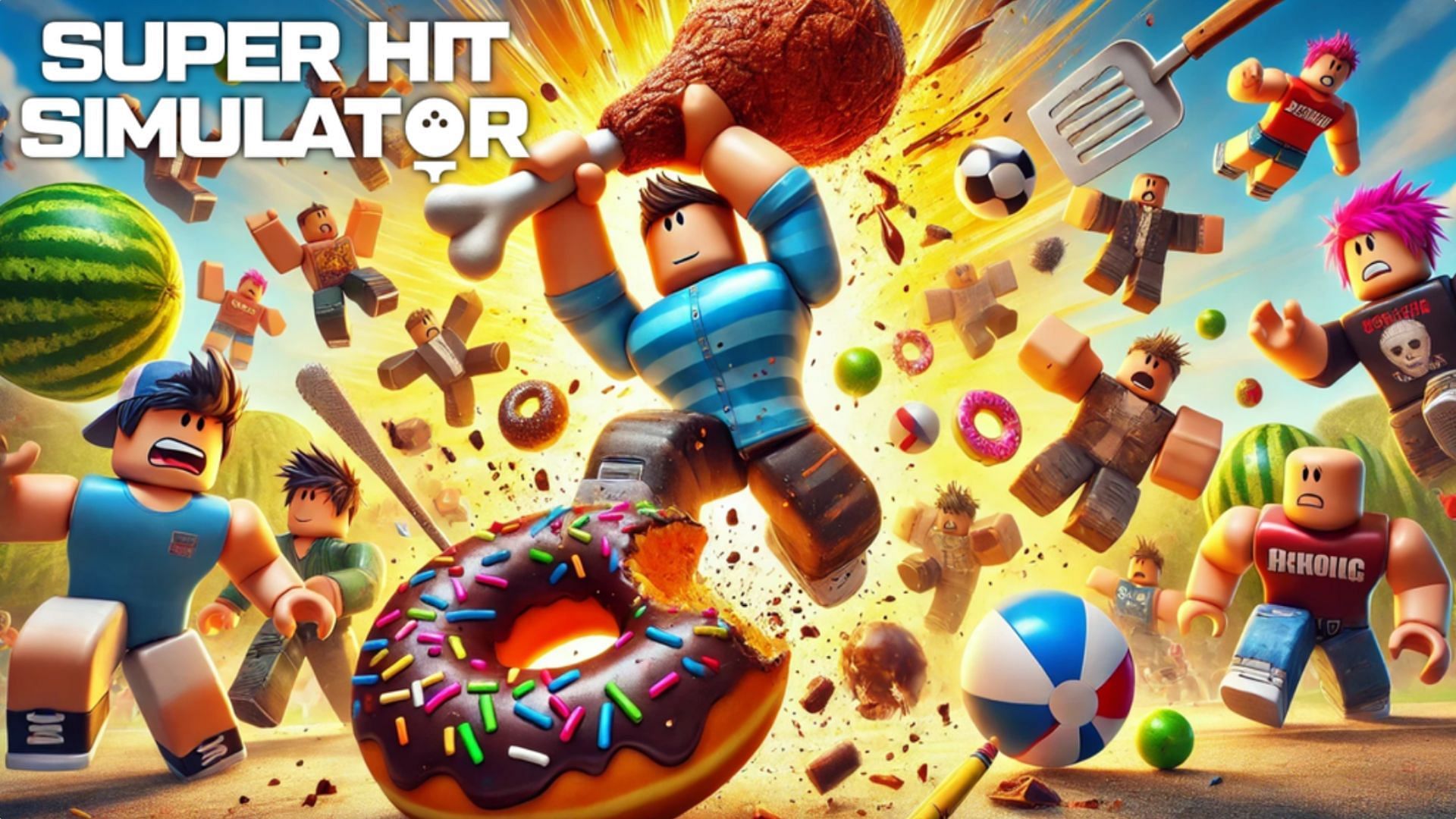 Hit your targets in Super Hit Simulator (Image via Roblox)