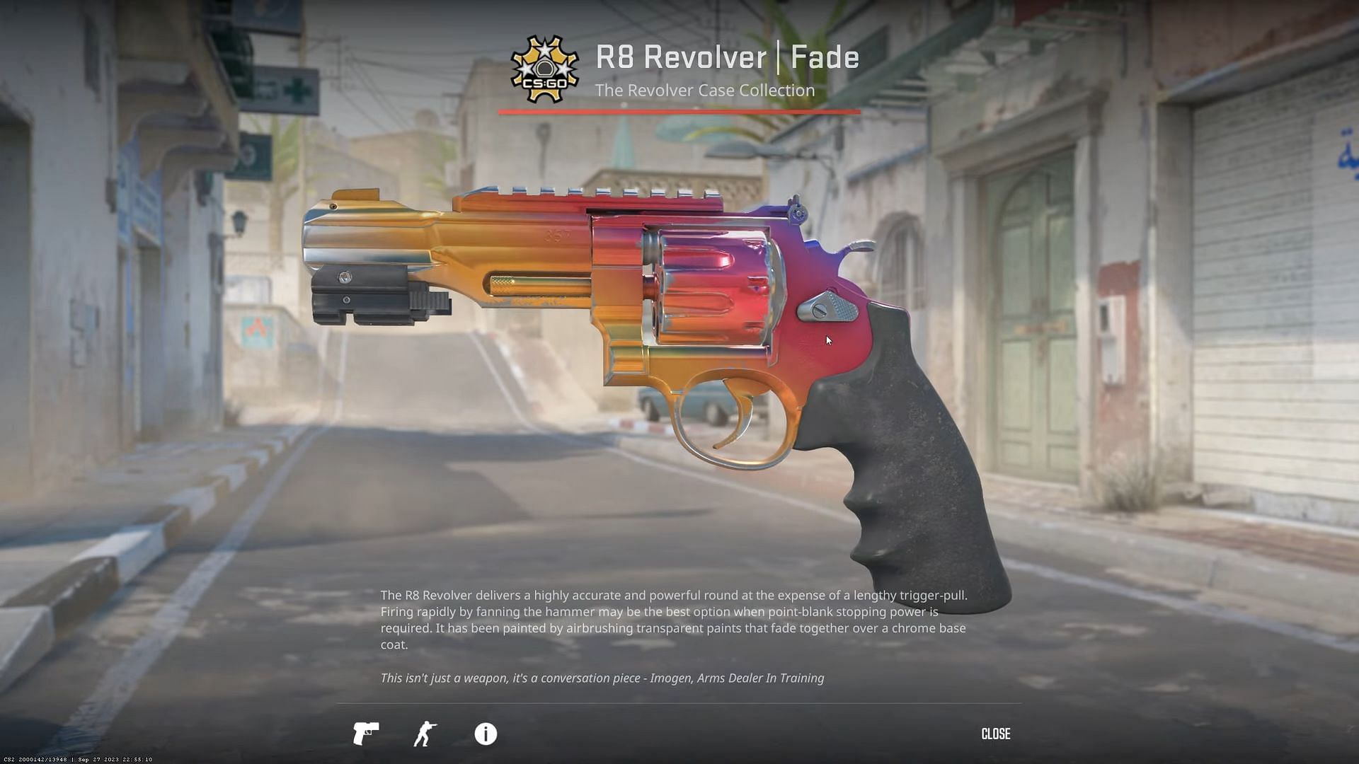 Inspecting R8 Revolver (Image via Valve)