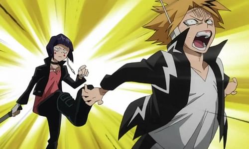 Kaminari and Jiro as seen in the anime (Image via Bones).