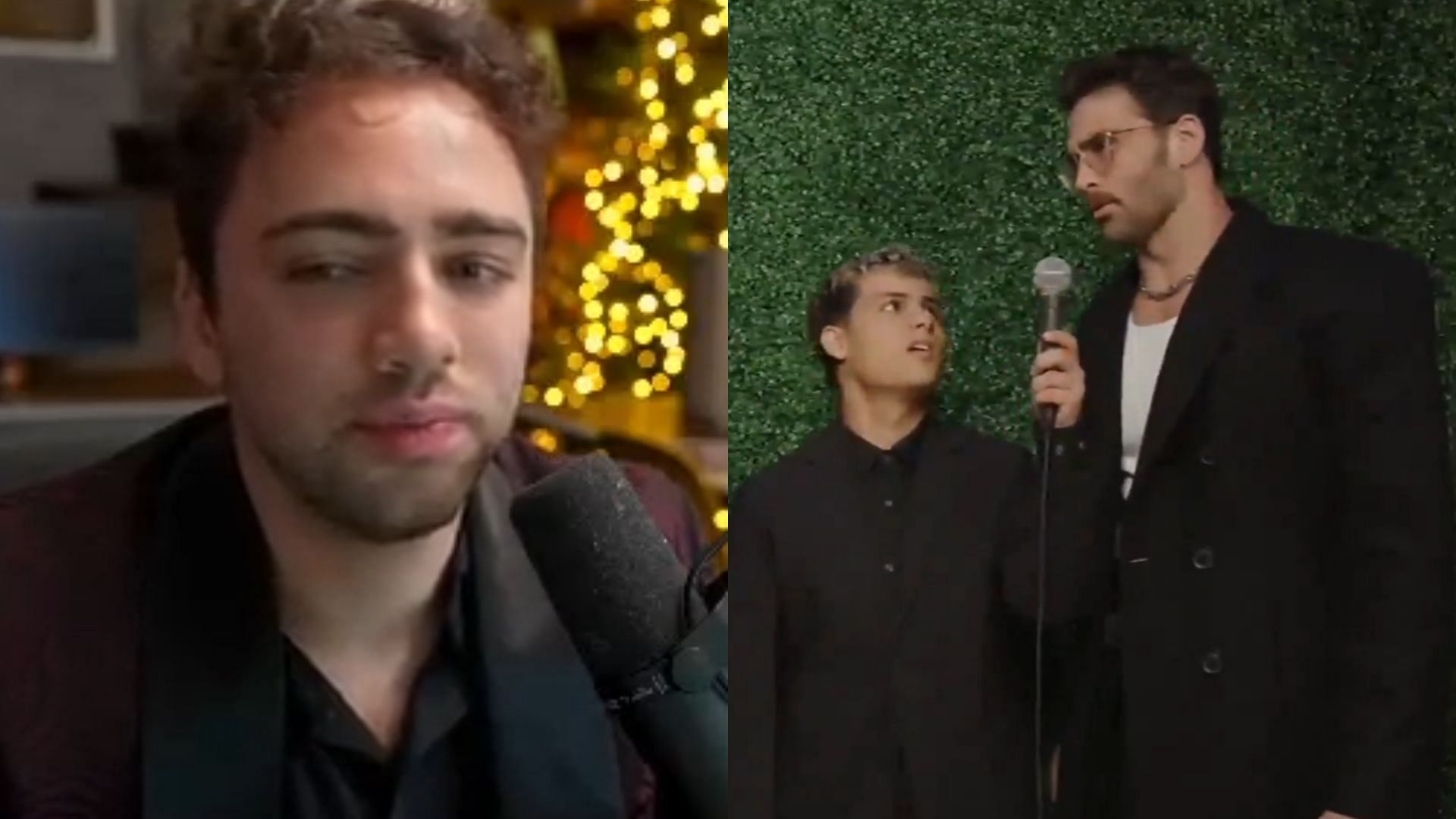 Mizkif reacted to a clip from The Streamer Awards 2024 seemingly showing HasanAbi not being allowed to stand next to sponsors (Image via Mizkif/Twitch)