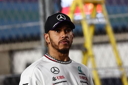 Lewis Hamilton ahead of the Qatar Grand Prix at the Lusail International Circuit - Source: Getty