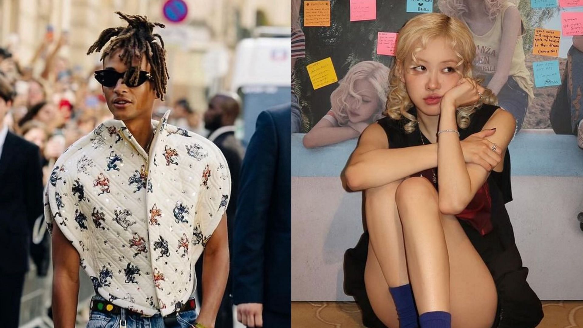 Theories of Jaden Smith as BLACKPINK&rsquo;s Ros&eacute;&rsquo;s potential ex goes viral following &lsquo;toxic till the end&rsquo; MV release  (Images via X/@jaden &amp; Instagram/@roses_are_rosie)