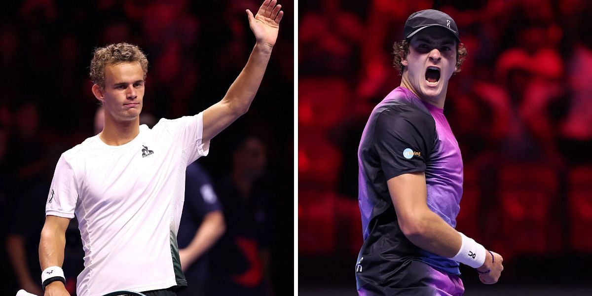 Luca Van Assche vs Joao Fonseca is one of the semifinal matches at the Next Gen ATP Finals. (Photos: Getty)