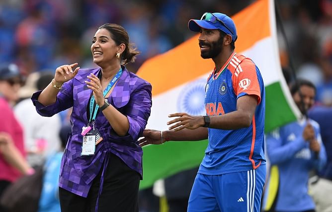 "I was not aware" - Jasprit Bumrah reacts to wife Sanjana Ganesan's hilarious social media post during BGT 2024-25