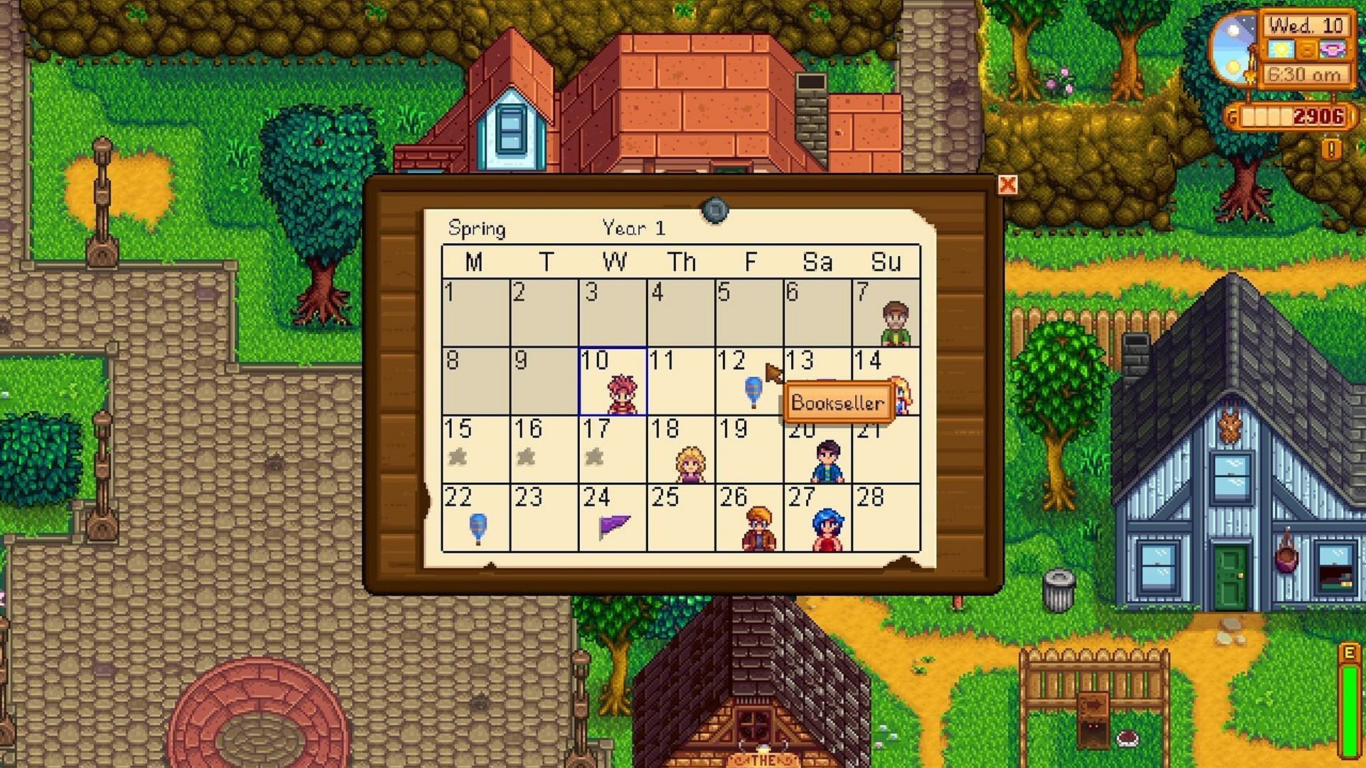 The Bookseller is always traveling in the game (Image via ConcernedApe)