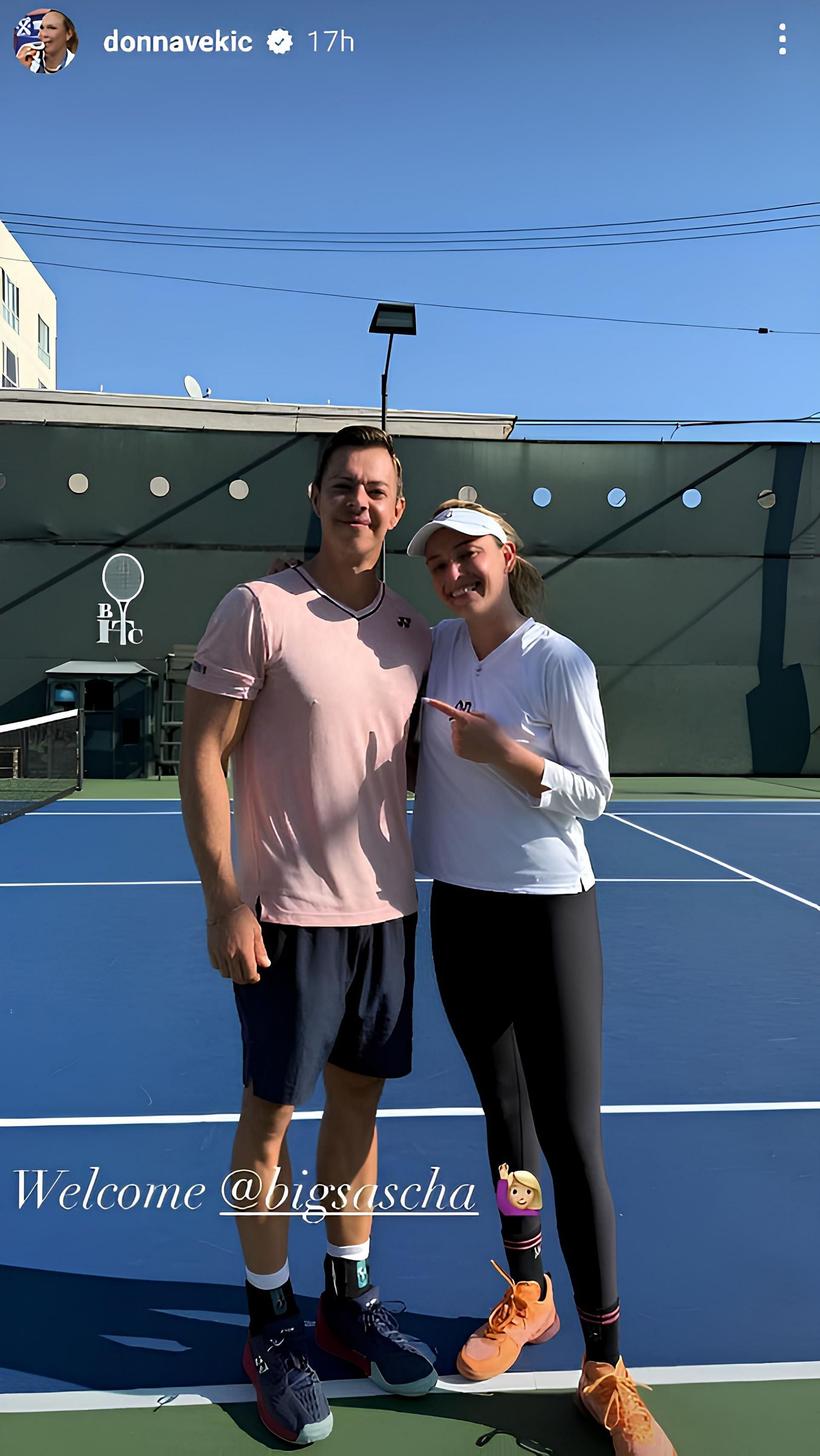 Donna Vekic welcomes German coach, Sascha Bajin, to her team - Source: @donnavekic on Instagram