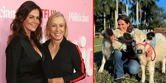 "Born just now" - Martina Navratilova's wife Julia Lemigova delightedly shows off new addition to their farm family