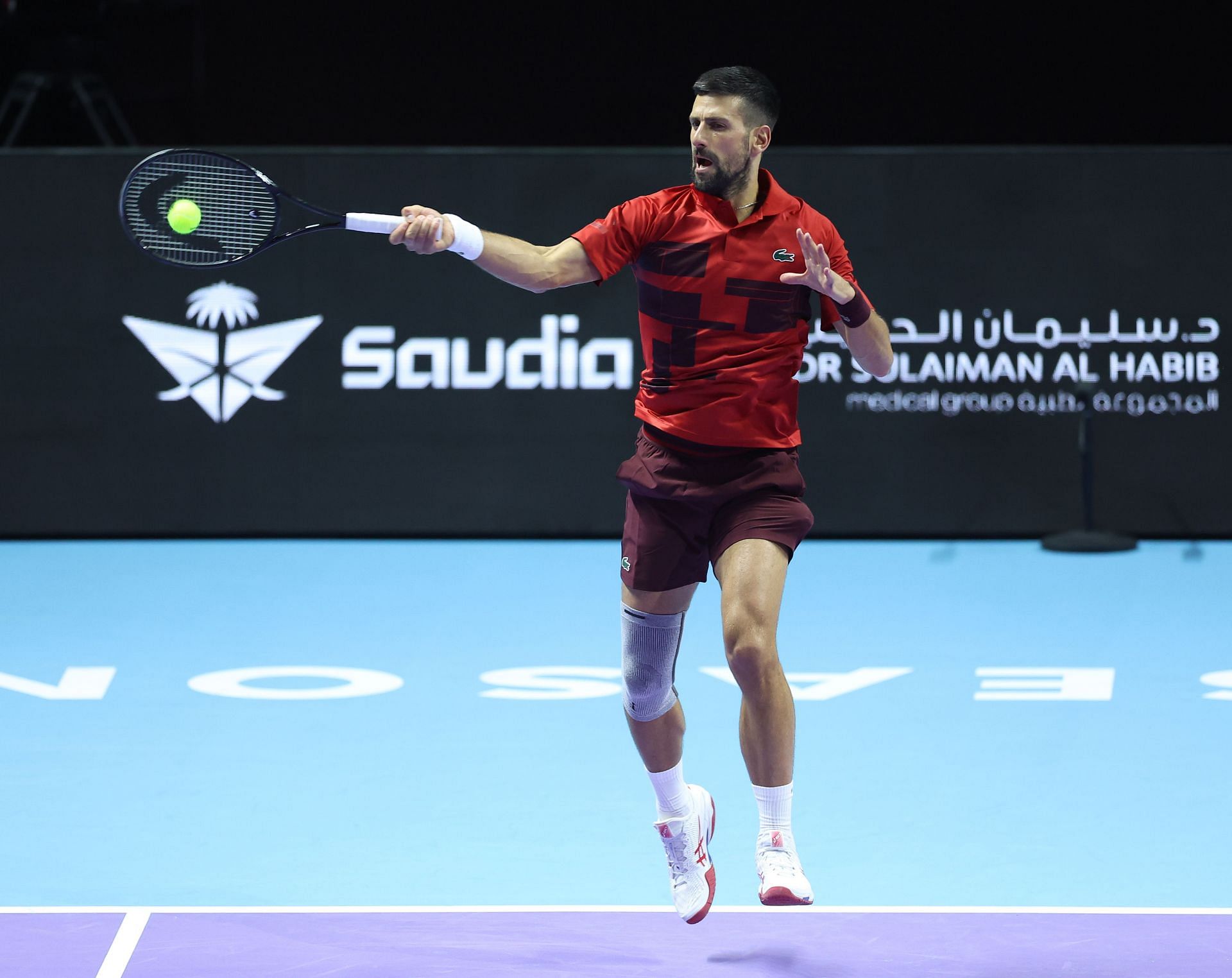 The Serb in action at the Six Kings Slam in Riyadh (Image Source: getty)