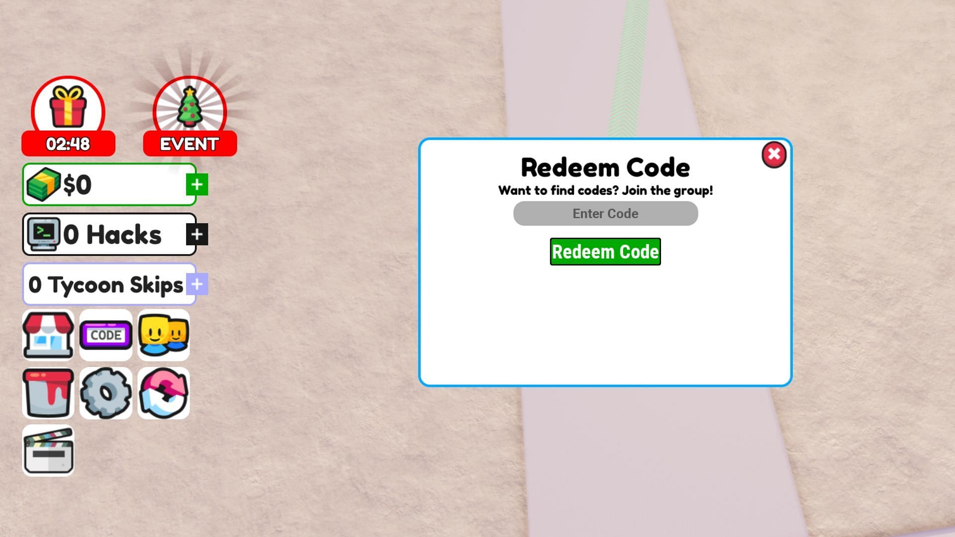 Redeem codes in Hack an Evil Crocodile (Image via Roblox)