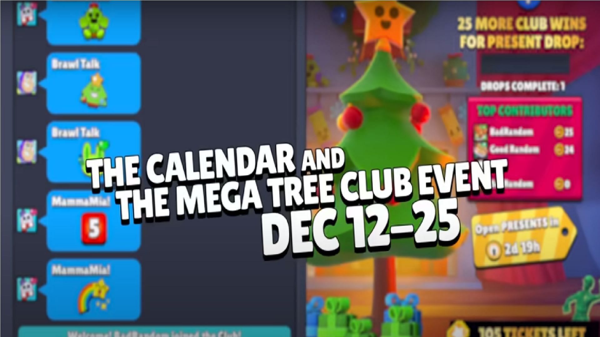 Calendar and Mega Tree will go live during the Brawl Stars Toy Story collaboration (Image via Supercell)