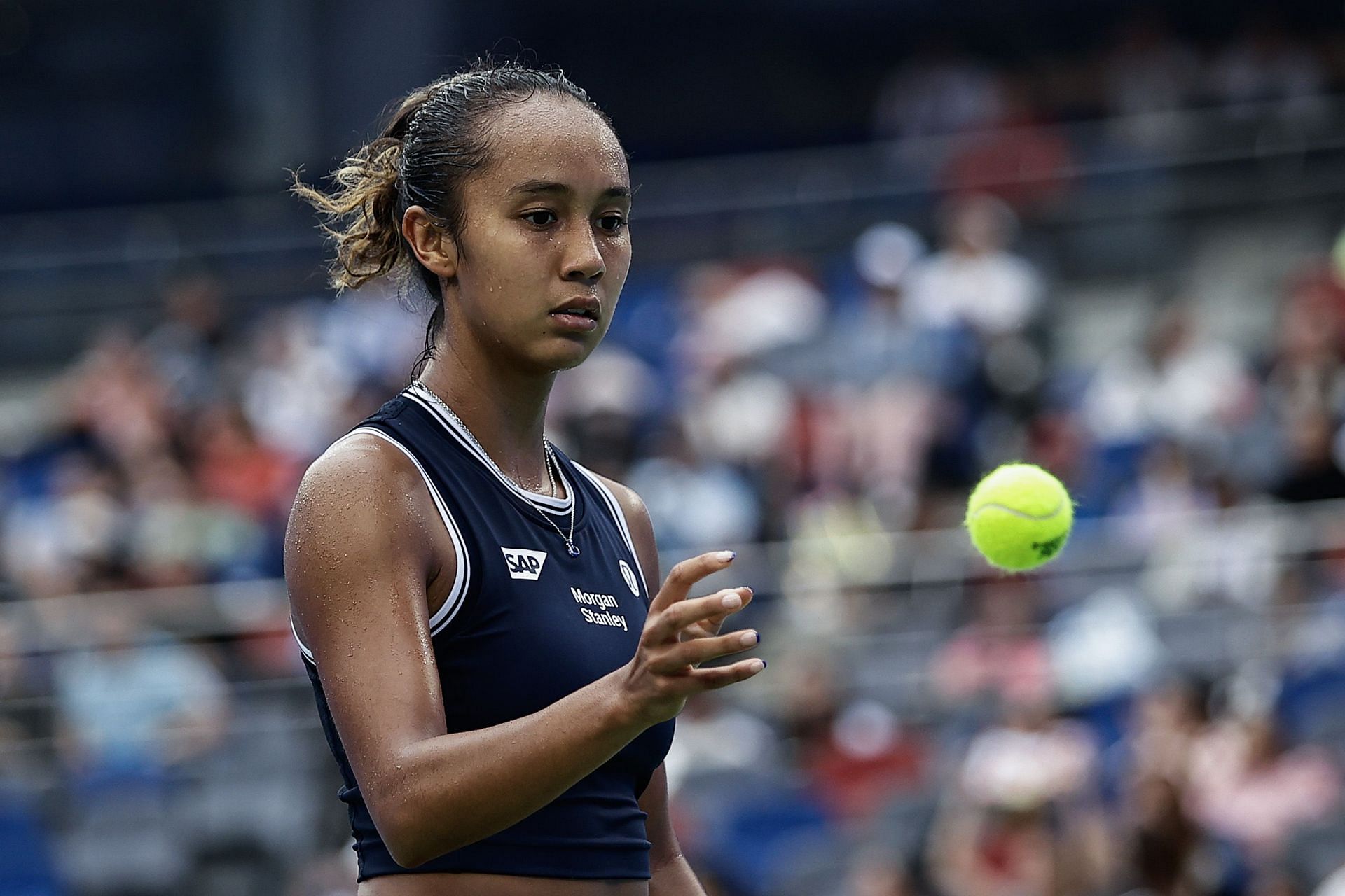 Leylah Fernandez at the 2024 Wuhan Open. (Source: Getty)