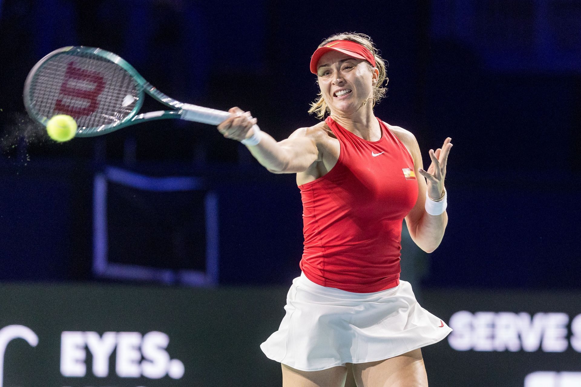 Paula Badosa at the 2024 Billie Jean King Cup Finals [Image Source: Getty Images]