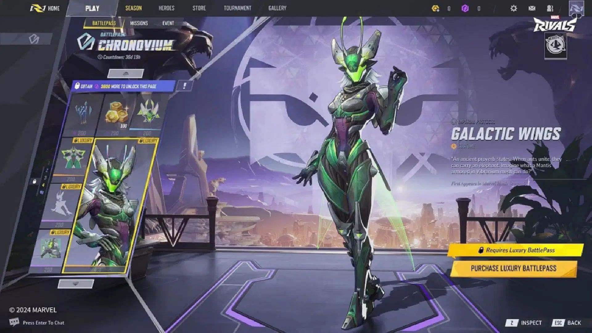 Mantis Galactic Wings skin (Image via NetEase Games)