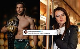 UFC champion Dricus du Plessis shares heartwarming reaction to girlfriend’s photos from New York