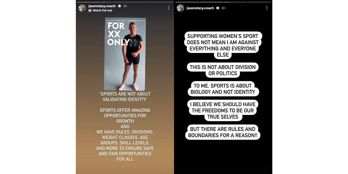 Aryna Sabalenka&#039;s fitness coach Jason Stacy on Instagram