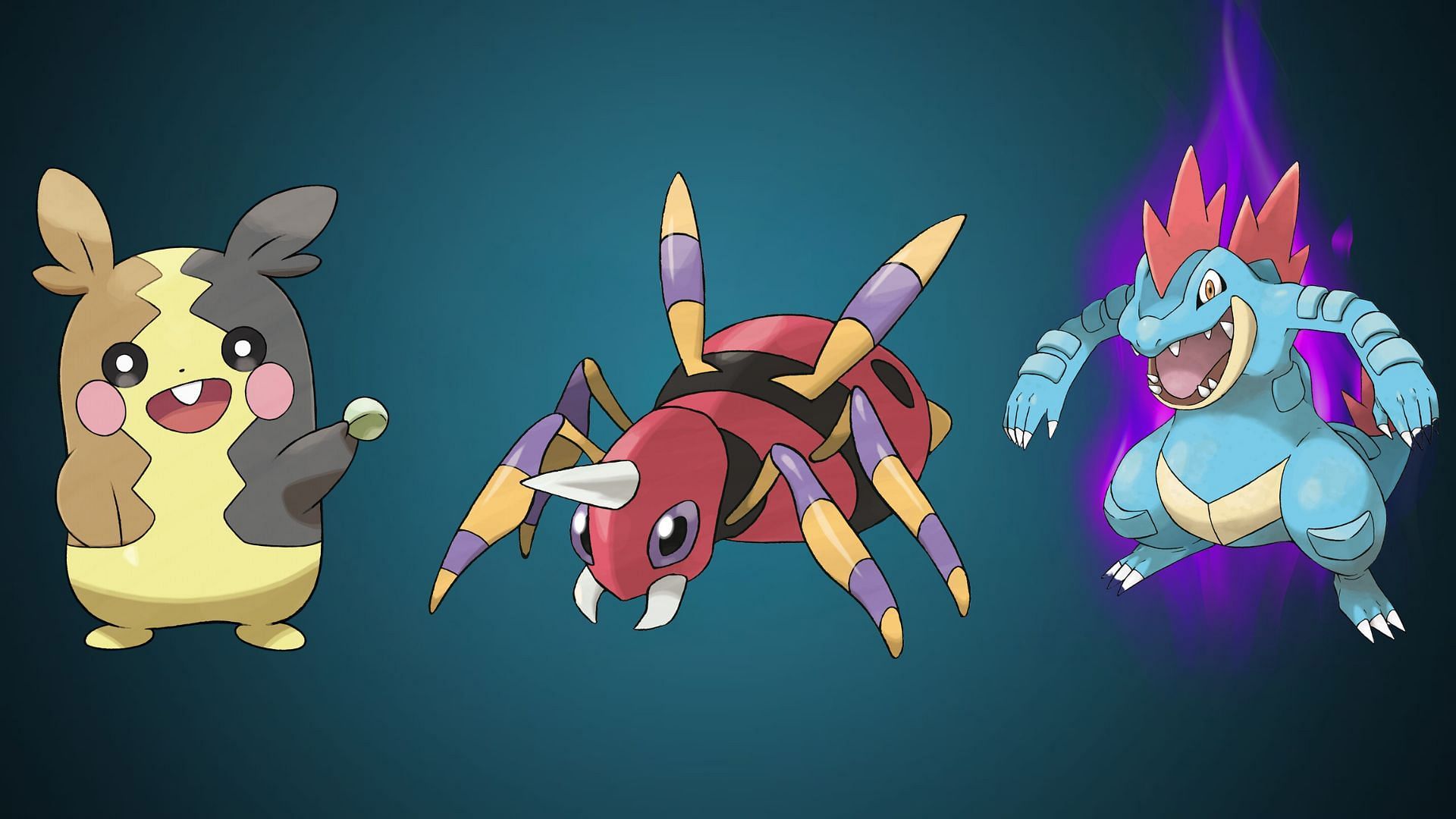 Morpeko, Ariados, and Shadow Feraligatr (Image via TPC)