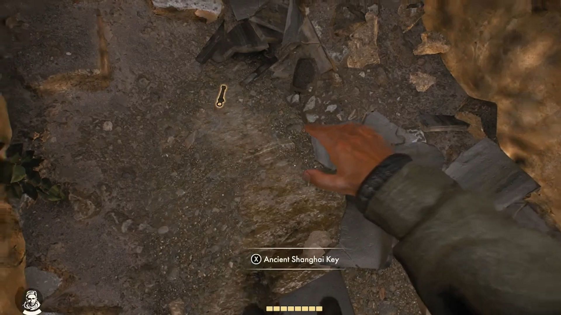 The Shanghai key is lying on the ground (Image via Bethesda/ YouTube@ Trophygamers)