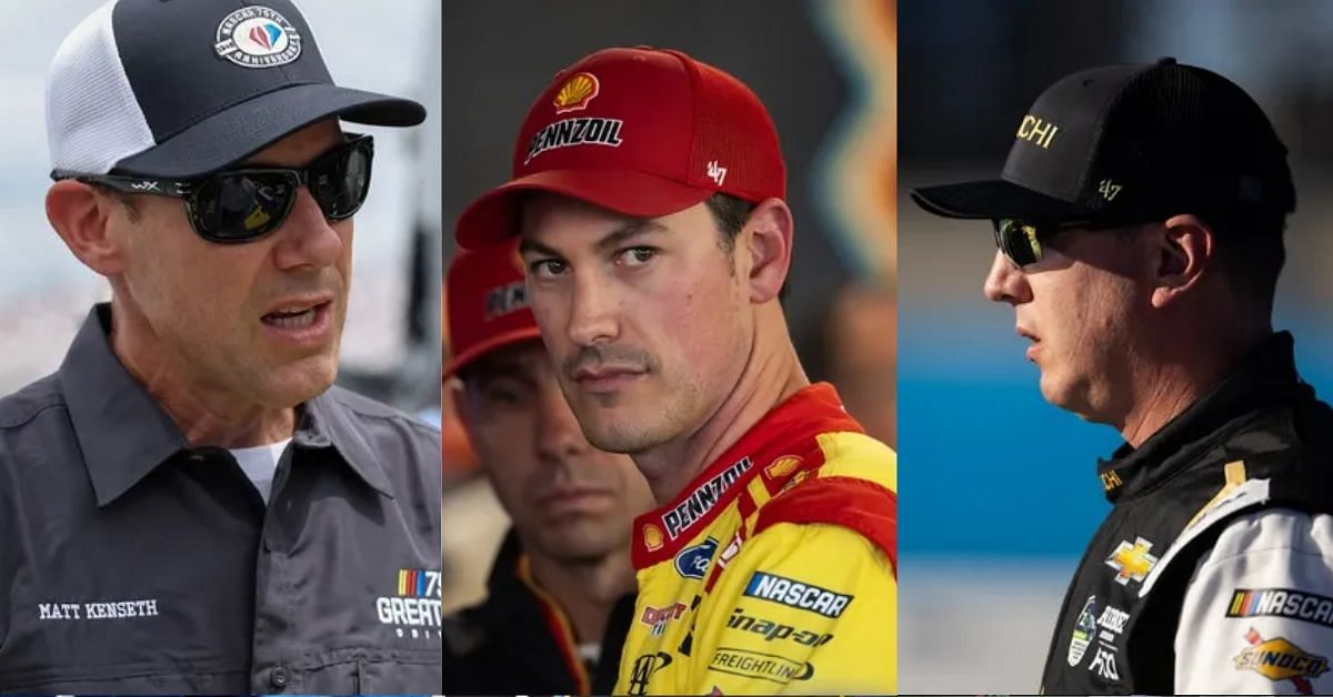 Joey Logano (M) learned a valuable learning from Matt Kenseth (L) incident he applied during feud with Kyle Busch (R)