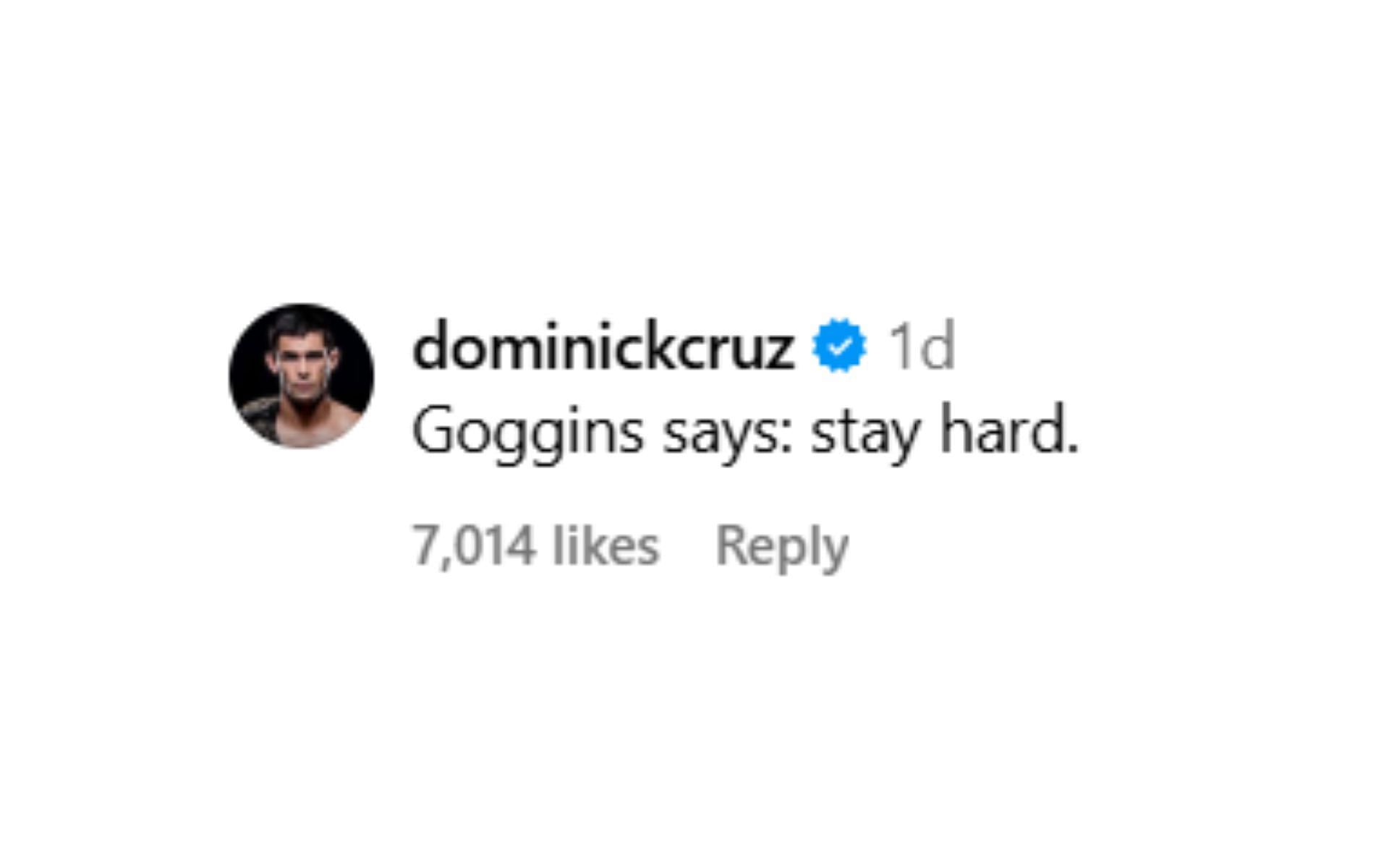 Dominick Cruz&#039;s reaction