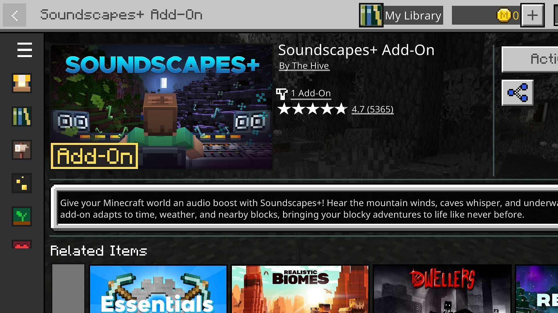 It&#039;s easy to find and download any add-on in the Marketplace (Image via Mojang Studios)