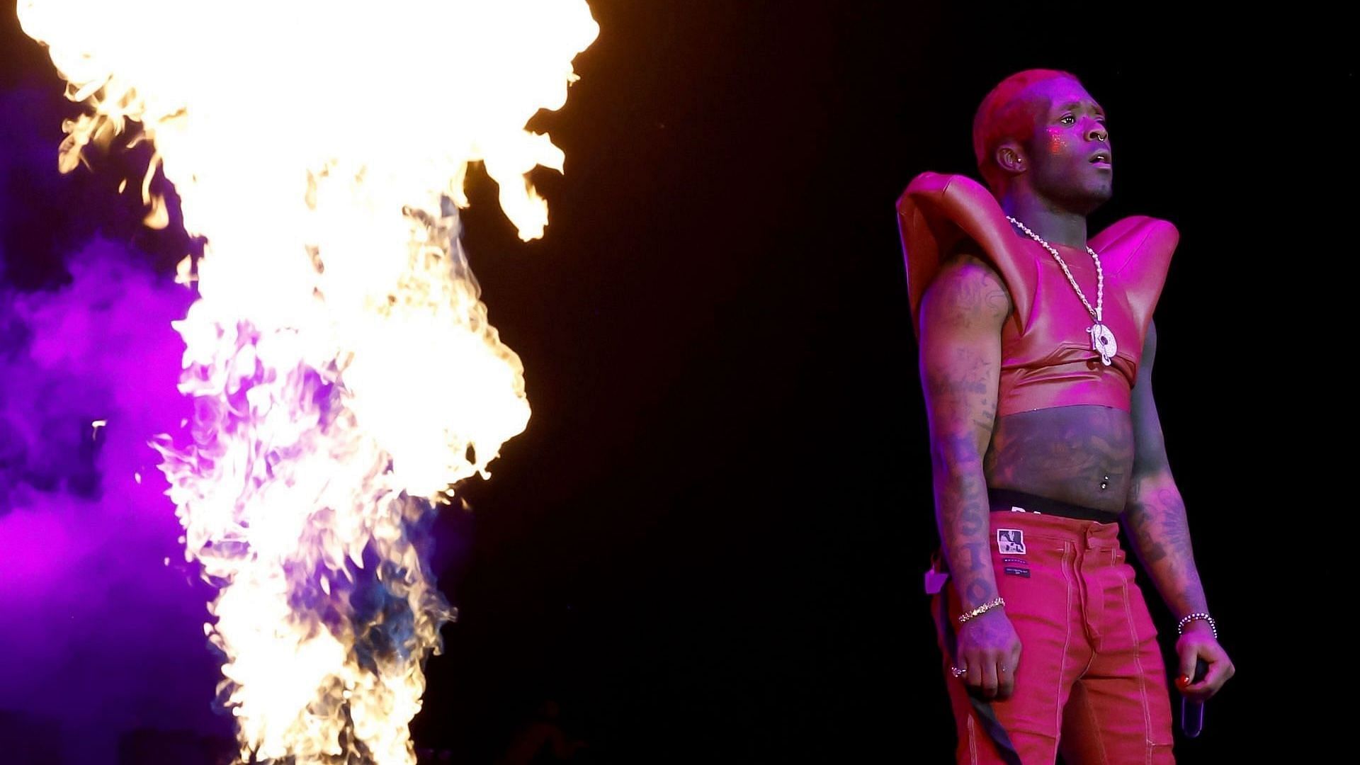 Lil Uzi Vert performs at the Coachella Stage during the 2024 Coachella Valley Music and Arts Festival at Empire Polo Club on April 19, 2024, in Indio, California. (Image via Getty/Frazer Harrison)