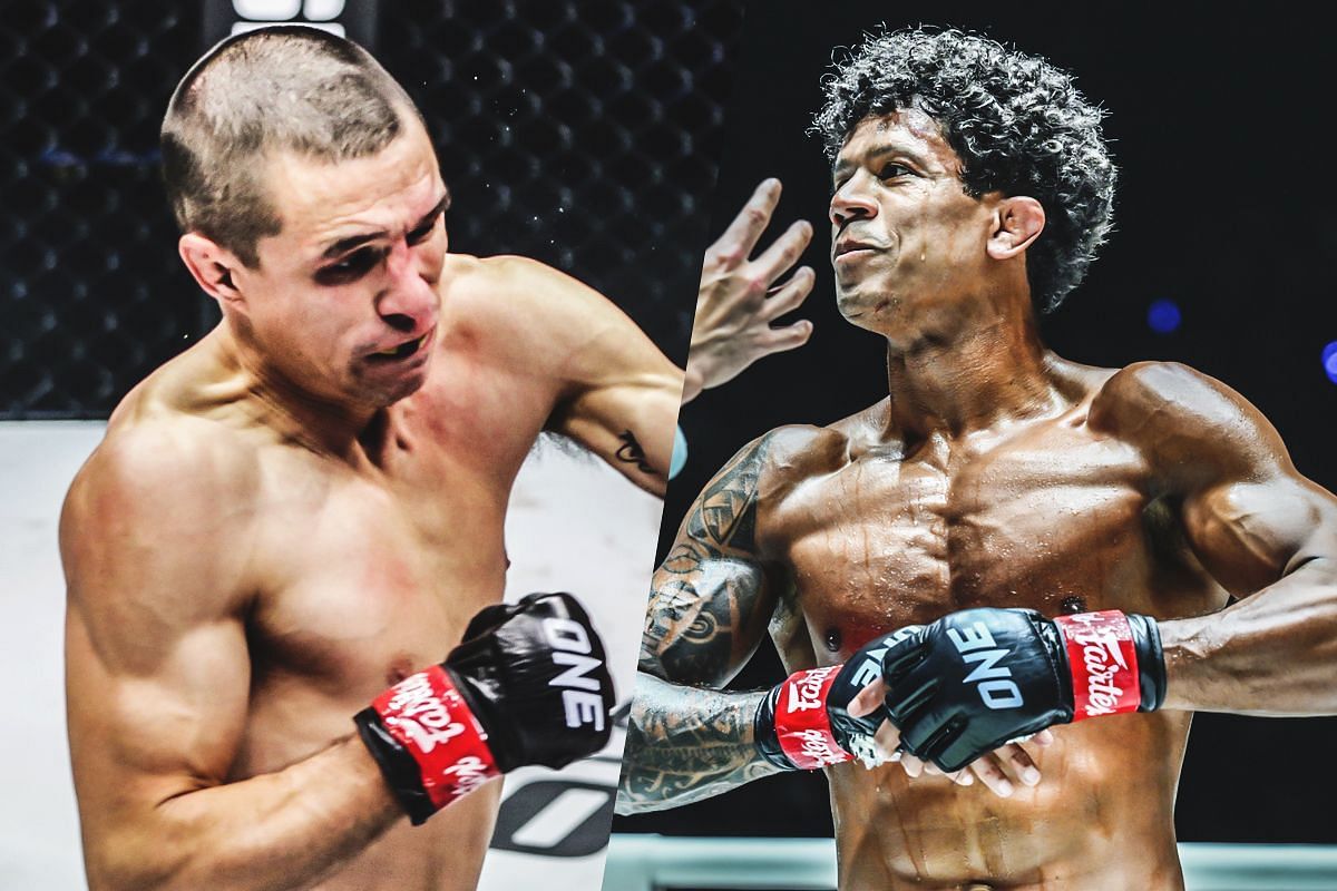 Reece McLaren (left) wants to fight Adriano Moraes (right) next. [Photos via: ONE Championship]