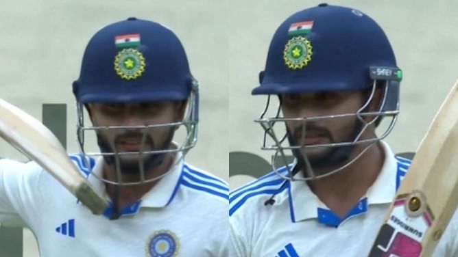 [Watch] Nitish Kumar Reddy brings out 'Pushpa' celebration after reaching maiden fifty in BGT 2024-25 4th Test
